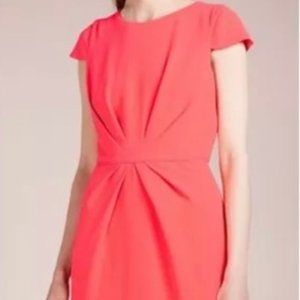 J. Crew Bright Pink Pleated Sheath Dress